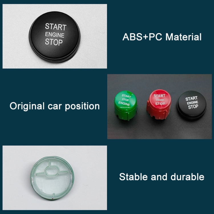 Three-color one-key start/stop engine buttons: green, red, and black