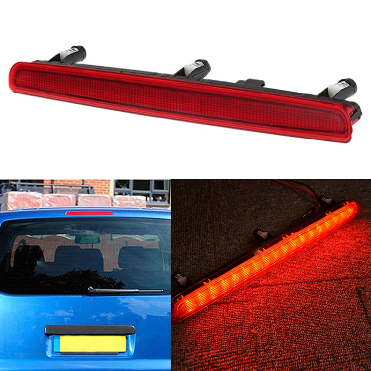 Red high position brake light bar with black mounting brackets