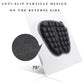 Black inflatable airbag seat cushion with anti-slip textured backing