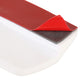 Red and white long silicone bumper strip with textured underside for adhesion