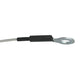Braided steel tailgate cable with black sleeve and silver ring end
