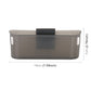 Gray car dashboard storage bin, 18cm wide x 7cm high, with side cutout pockets