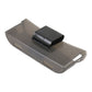Gray dashboard storage box with black insert mount and two built-in compartments