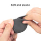Dark grey silicone shift knob cover being stretched by hands