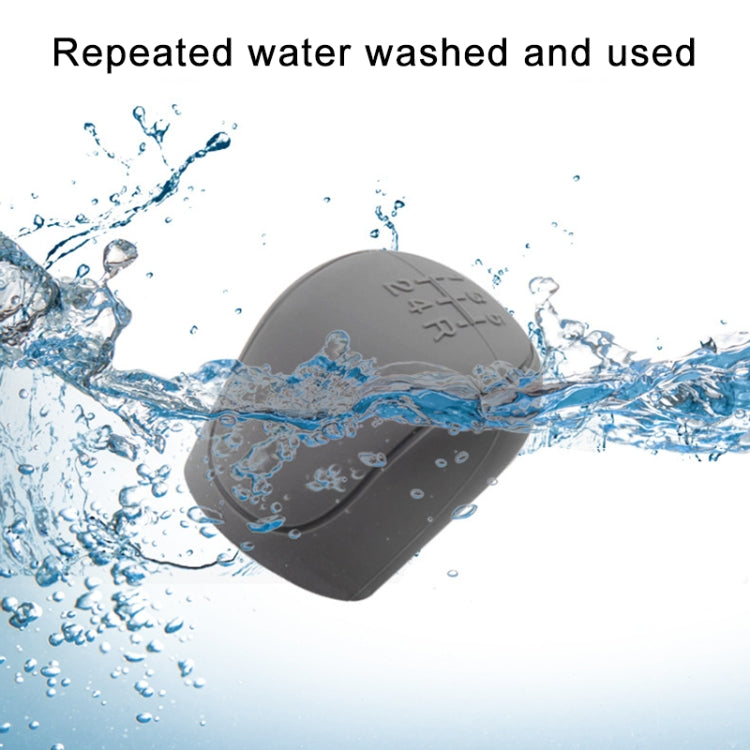 Black silicone shift knob cover with water splashes