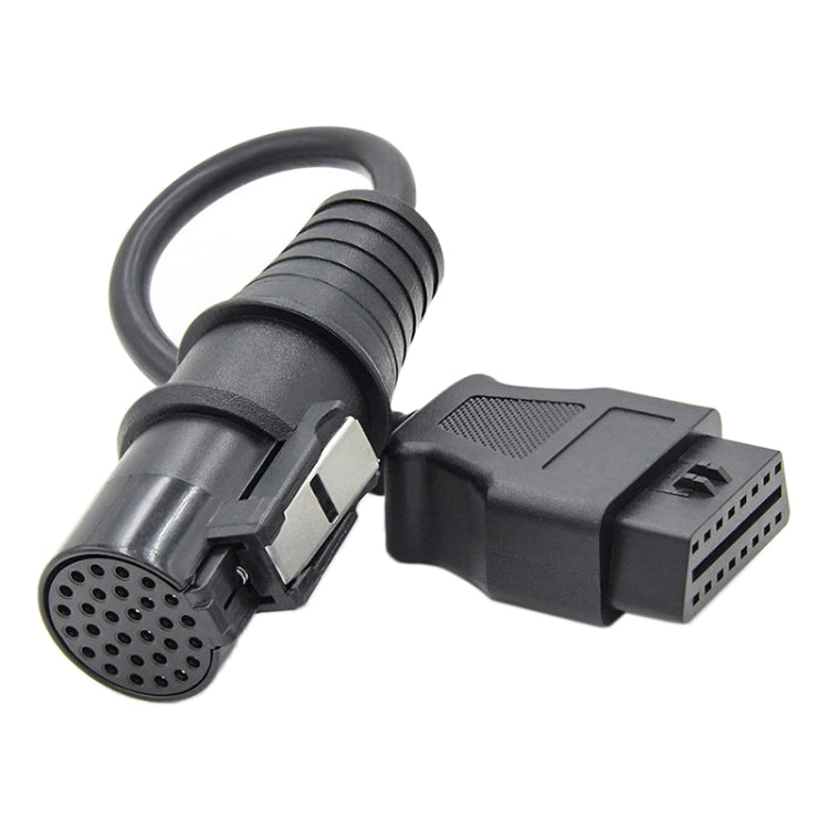 Truck diagnostic adapter cable with 30-pin male and OBD-II 16-pin connectors