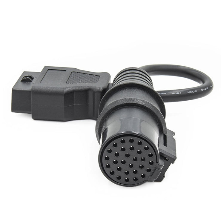 30-pin male to OBD-II 16-pin adapter cable with round multi-pin connector