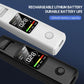 White alcohol tester with LCD screen, mouthpiece opening, and round power button