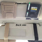 Beige sun visor glasses holder, front side pocket with hanging strap