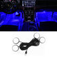 Car foot RGB LED atmosphere light with blue glow under front seats
