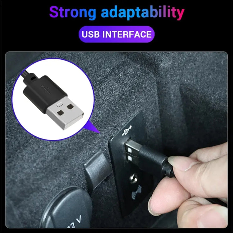 USB connector and interface cable for car foot LED lights, plug-in close-up