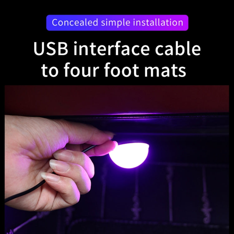 USB interface cable for four foot LED mats, concealed plug-in installation