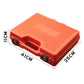 Red rugged plastic carrying case with handle and latch clips for stethoscope tester