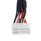 Microphone audio cable with white pin header connector and blue, red, black wire leads