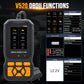 Handheld OBDII fault diagnostic tool with color screen menu and orange control buttons