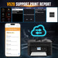Handheld OBDII code reader with cloud print report interface on display