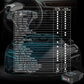 Black OBD2 Bluetooth diagnostic tool beside compatibility feature matrix chart