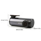 Compact car dash cam with wide-angle lens and top mounting clip