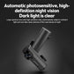 Car dash cam with lens and angled body for night-vision viewing
