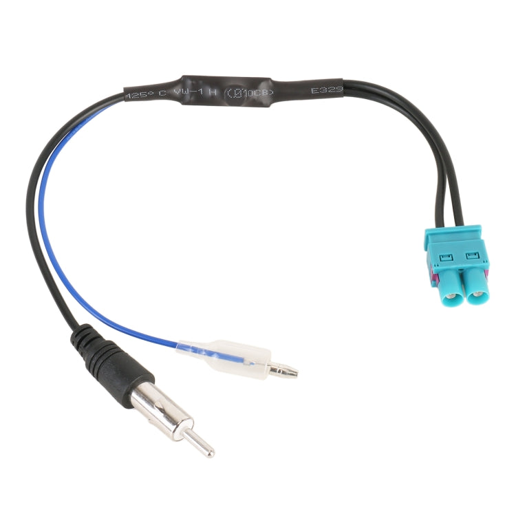 FAKRA RF radio antenna adapter cable with amplifier and turquoise connector