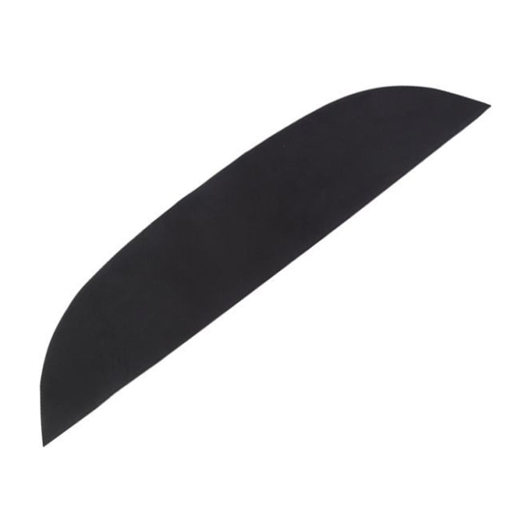 Black curved dashboard lightproof mat insert on white background