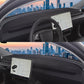 Black dashboard lightproof mat installed on car dash, view from driver seat