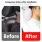 Car seat neck protector installed on headrest for improved comfort