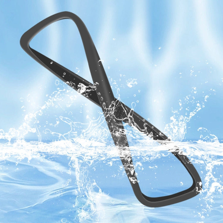 Black silicone rearview mirror protective cover with water-splash graphic