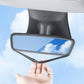 Black silicone rearview mirror protective cover held in hand, rectangular frame
