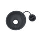 Gray car water filling funnel, round cup with central opening and small spout cap