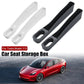 Car seat gap storage box set with two black and two white pieces