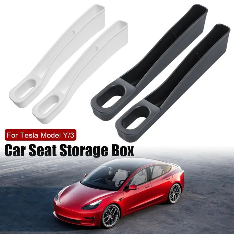 Car seat gap storage box set with two black and two white pieces