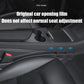 Black seat gap storage box in car seat gap with oval top opening