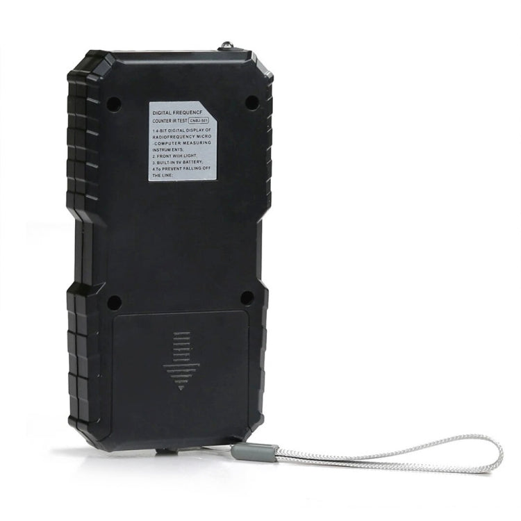 Infrared frequency tester back cover, black body with instruction panel and wrist strap