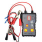 Automobile injector tester unit with connected red wires, clamps, and control panel