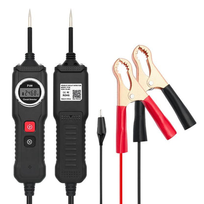 Handheld electric circuit tester probes with dual bodies and circular voltage display