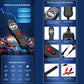 Handheld electric circuit detector with cable and feature diagram panels