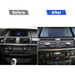 Installed navigation frame sticker around dashboard vents, centered control area