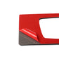 Black trim sticker edge with rounded cutout, shown with red backing layer