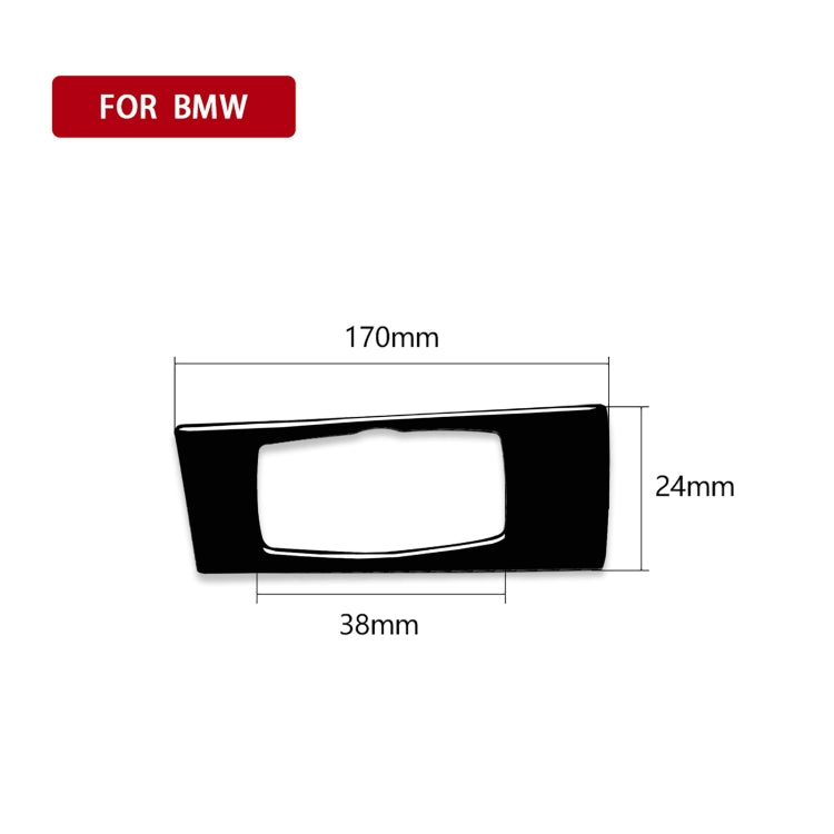 Black rectangular decorative trim sticker with centered rounded cutout window