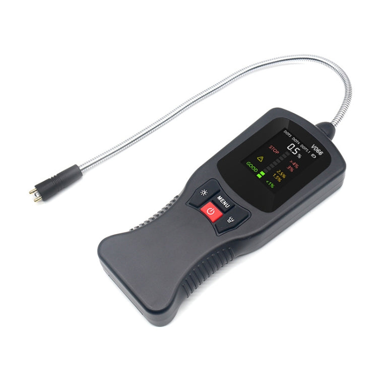Car brake fluid tester pen with side body, digital display, and metal probe tip cable