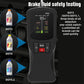Brake fluid safety tester pen with screen, power/menu buttons, and DOT3/DOT4/DOT5.1 modes