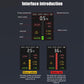 Car brake fluid tester interface chart with oil type selection and water-content indicators