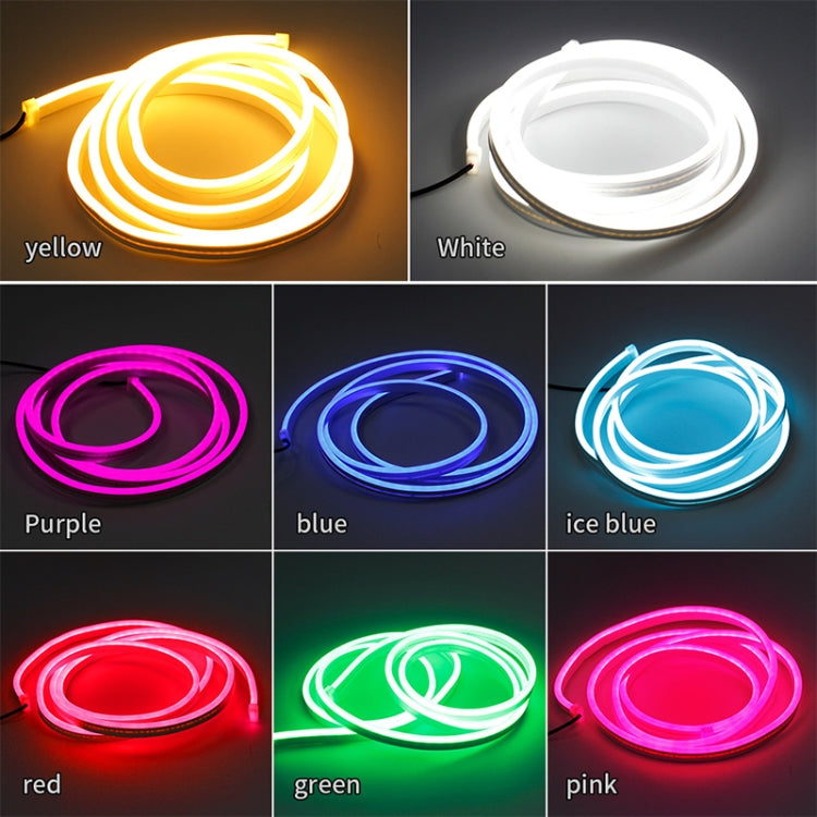 LED light strip color options in coils: yellow, white, purple, blue, ice blue, red, green, pink