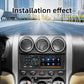 Car MP5 receiver installed in center console with LCD screen and control panel