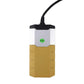 Gold-and-silver OBD2 diagnostic cable tool with black cable and top connector