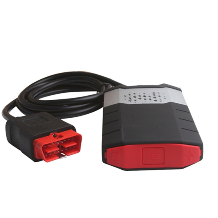 Gold OBD2 diagnostic cable tool with red connector end and black cable