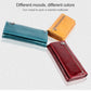 Set of leather zip wallets in blue, wine red, and mustard brown