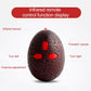 Red textured infrared remote egg controller with directional buttons