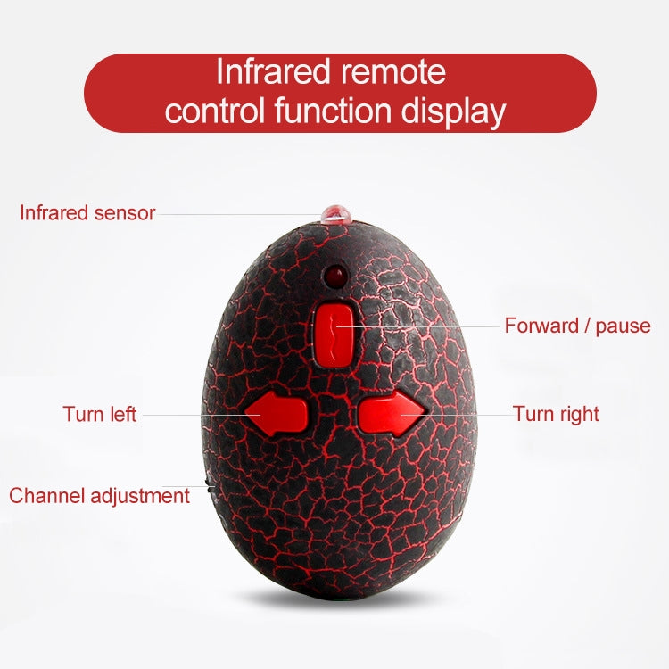 Red textured infrared remote egg controller with directional buttons